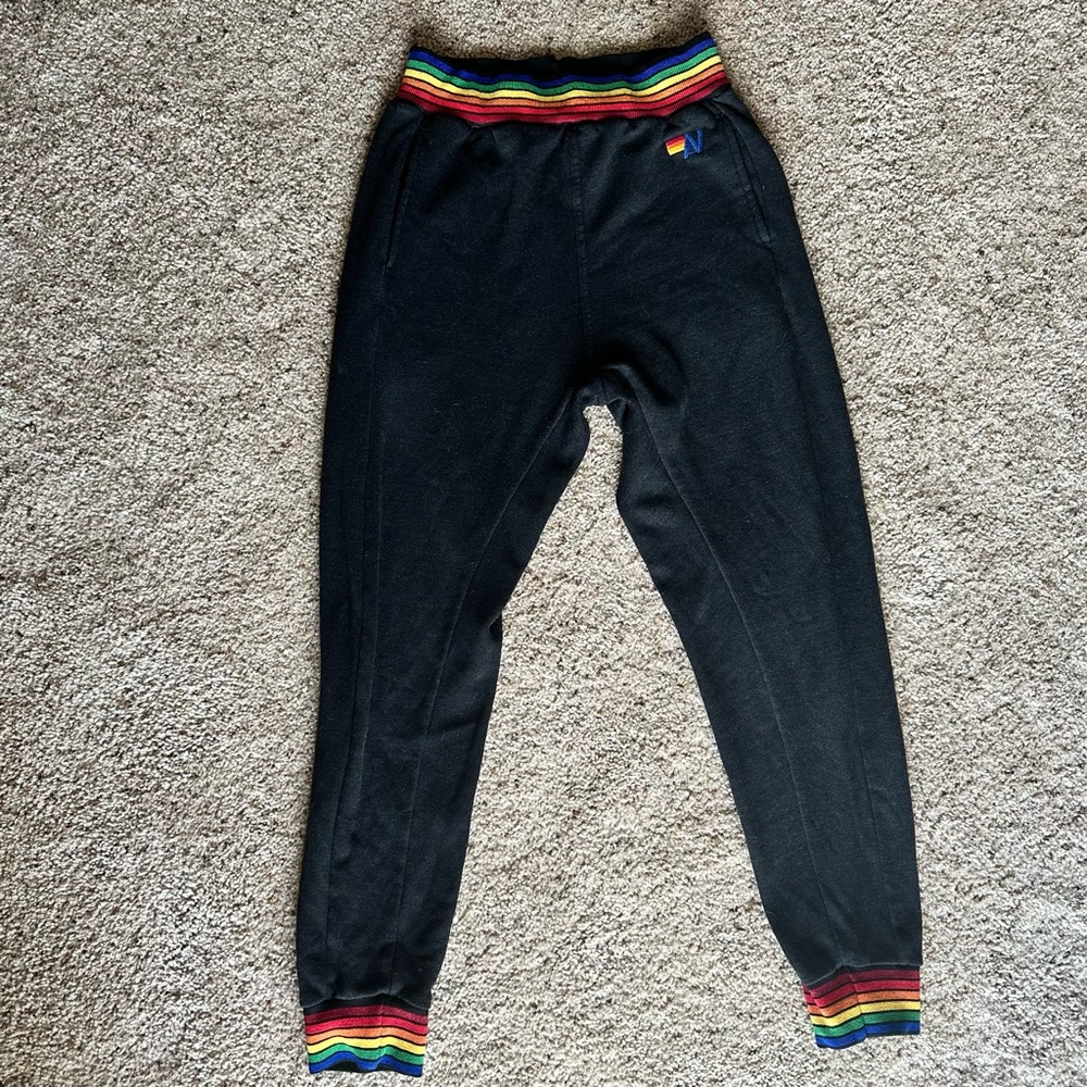 Aviator Nation Rainbow Rib Sweatpants